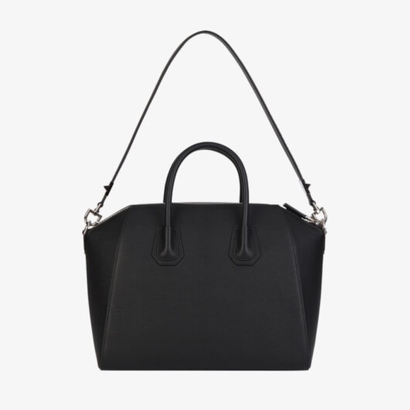 Givenchy Antigona medium black grained leather silver metal satchel purse bag - Picture 4 of 10